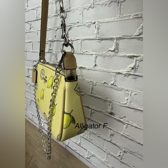 NWT Coach Nolita 19With Lemon Print  a free unbranded chain and extender CAL26